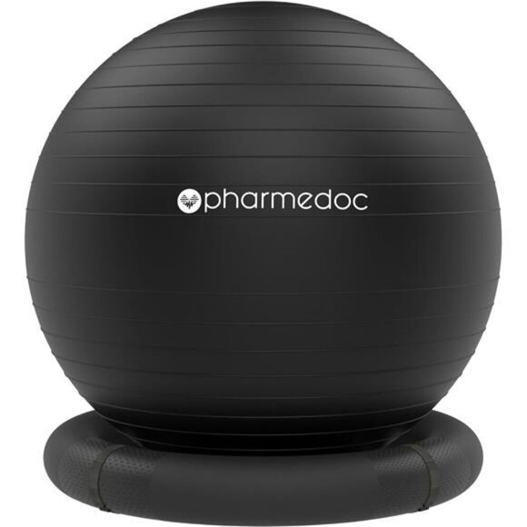 Pharmedoc Yoga Ball Chair with Base Bands Home Gym Pregnancy Birthing Ball 20in - Picture 1 of 8